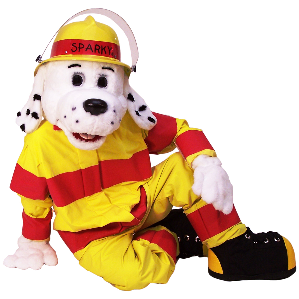 Sparky The Fire Dog Costume Animated.